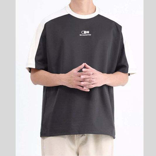 Men's Plus Size Color Block Casual T-Shirt