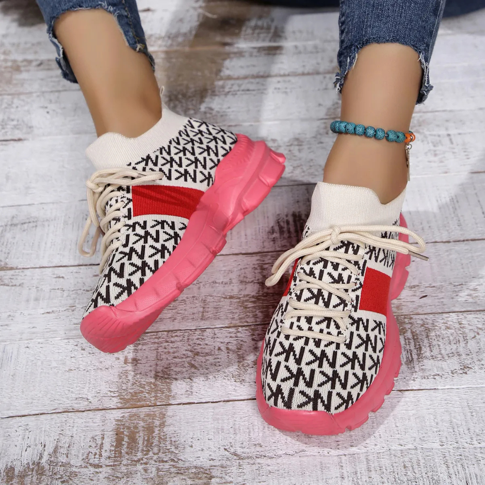 Round Toe Lace Up Sneakers