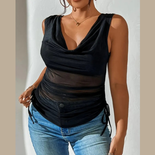 Side Drawstring Ruched Tank