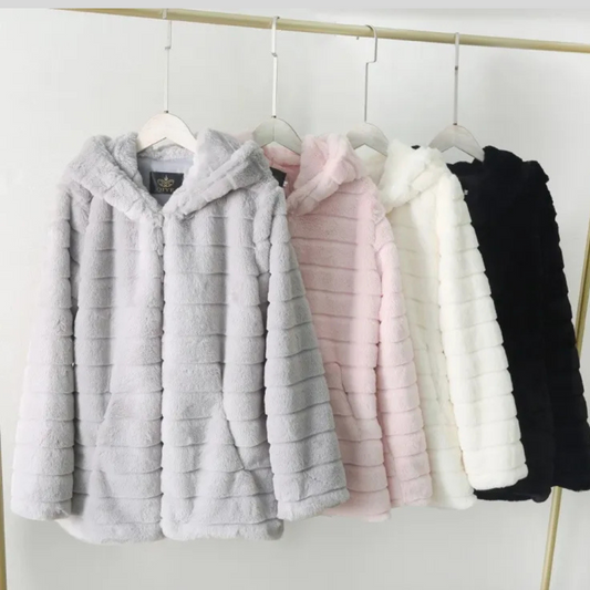 Jacket Winter White Big Solid Jackets For Women Long Coat