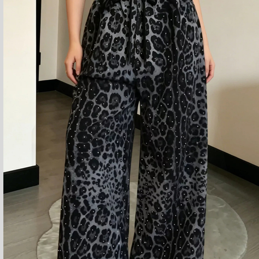 Drawstring Wide-Leg Pants