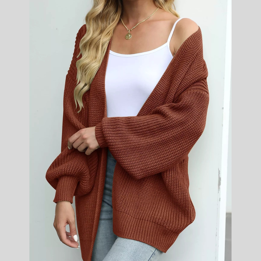 Chunky Knit Open Front Cardigan