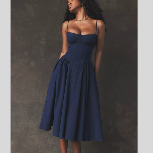 Sweetheart Neck Midi Cami Dress