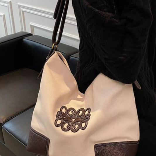 Embroidered Canvas Tote Bag