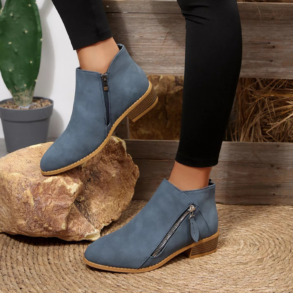 Block Heels Ankle Boots