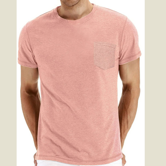 Men's Classic Round Neck Pocket T-Shirt