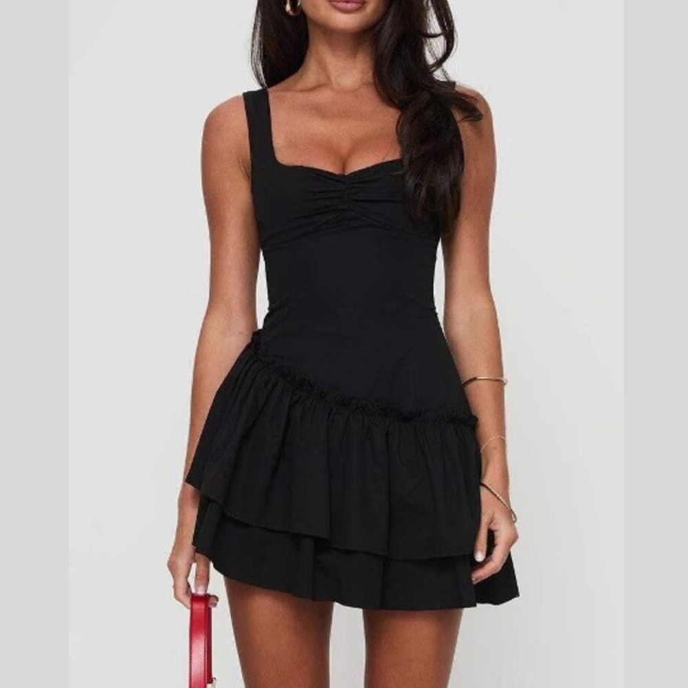 Ruffled Layered Mini Dress