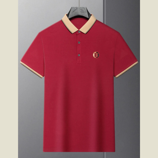 Men’s Big & Tall Short Sleeve Polo with Contrast Collar