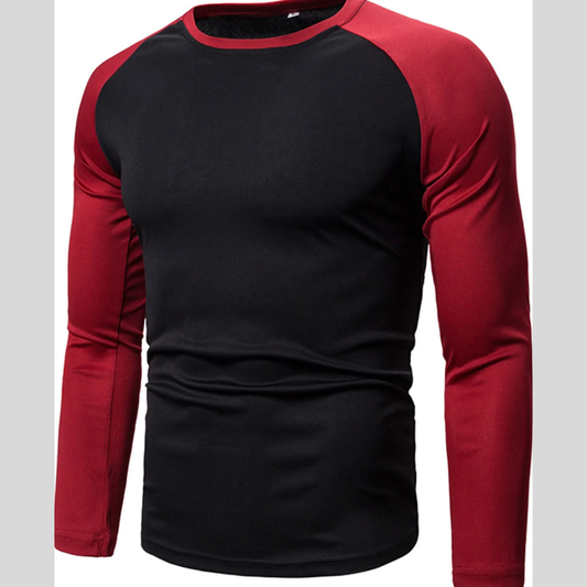 Men's Plus Size Round Neck Raglan Sleeve T-Shirt