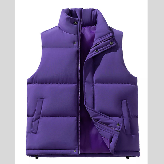 Men's Plus Size Zip Up Vest Coat