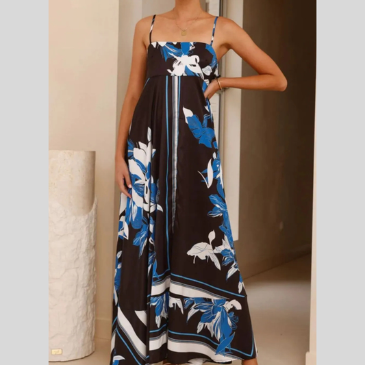 Printed Square Neck Cami Maxi Dress