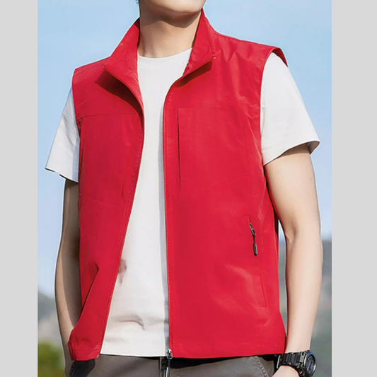 Men's Plus Size Lightweight Zip Up Vest