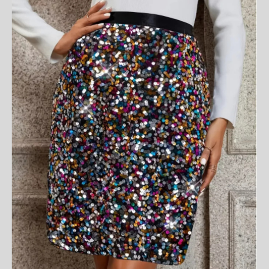 Glam Sequin Mini Skirt for Women