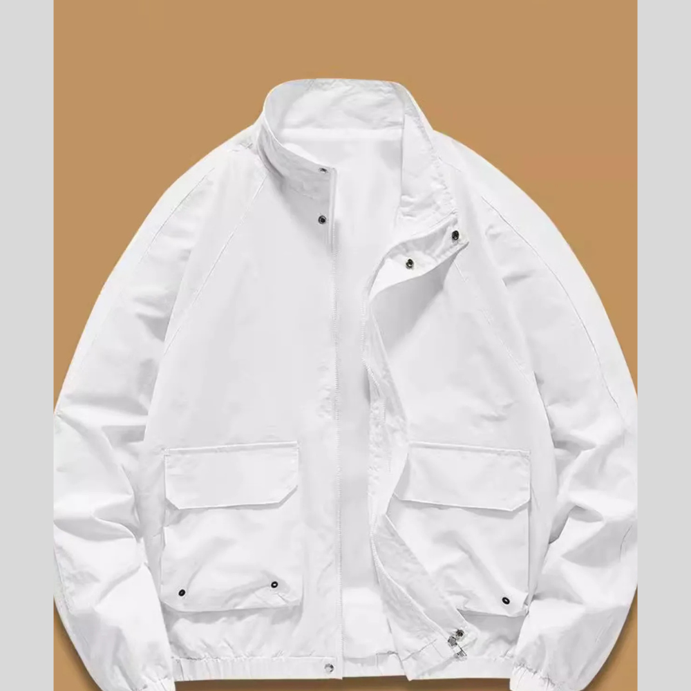 Men's Plus Size Full Zip Long Sleeve Jacket