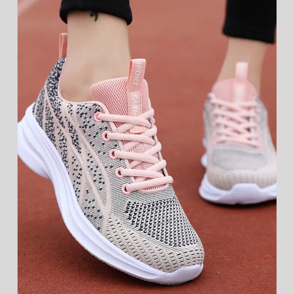 Breathable Mesh Lace Up Athletic