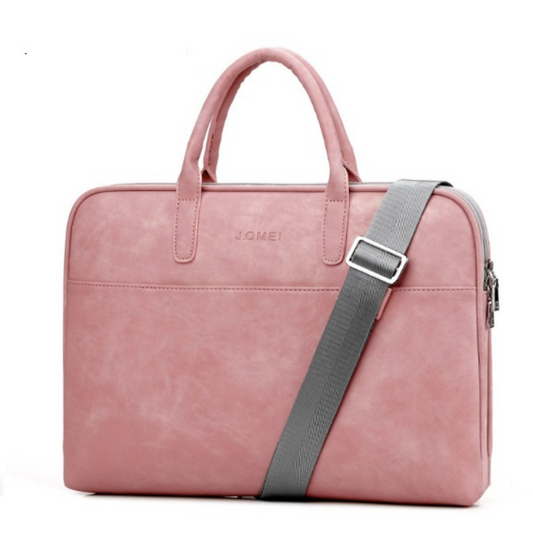 Faux Leather Laptop Bag For Women