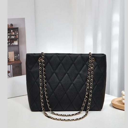 Rhombus Casual Tote Bag Vintage Chain Bag Shoulder