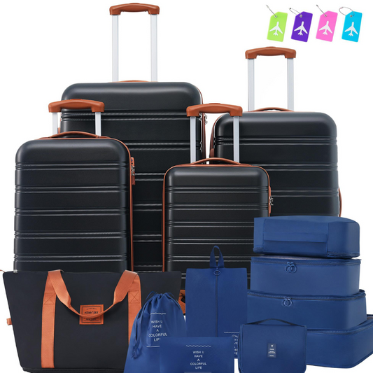 Hardshell Suitcase Set Of 4 Pieces, Lightweight 16 Inches, 20 Inches, 24 Inches, 28 Inches, Luggage Box- FREE USA SHIPPING