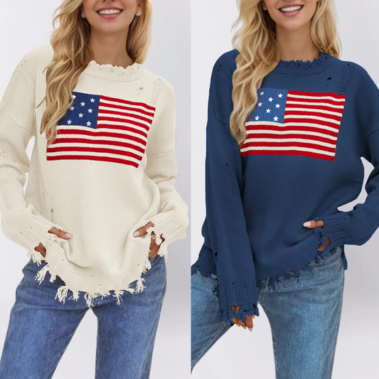 Round Neck European And American Fashion Sweater Women