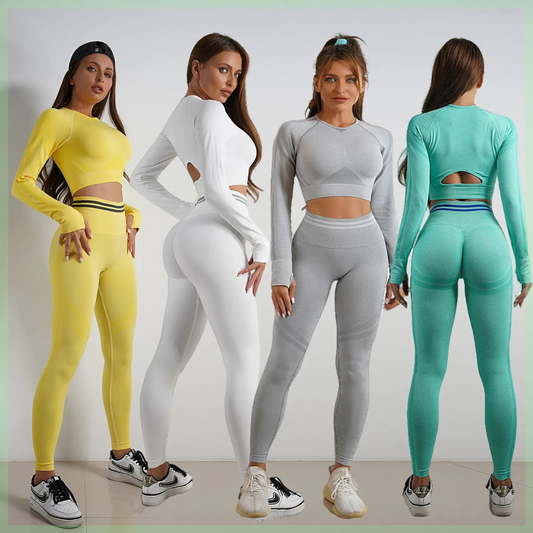 Seamless Sports Set For Women Workout Outfit Booty Yoga Pant