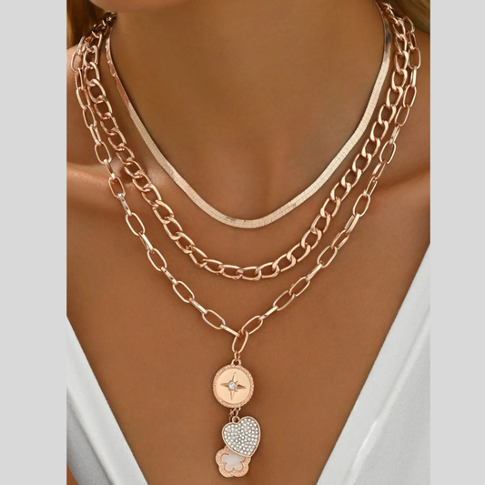 Stainless Steel Layered Necklace