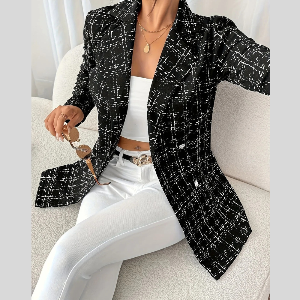 Plaid Slim Fit Elegant Graceful Women's Coat