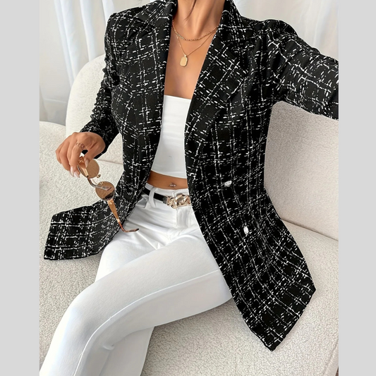 Plaid Slim Fit Elegant Graceful Women's Coat