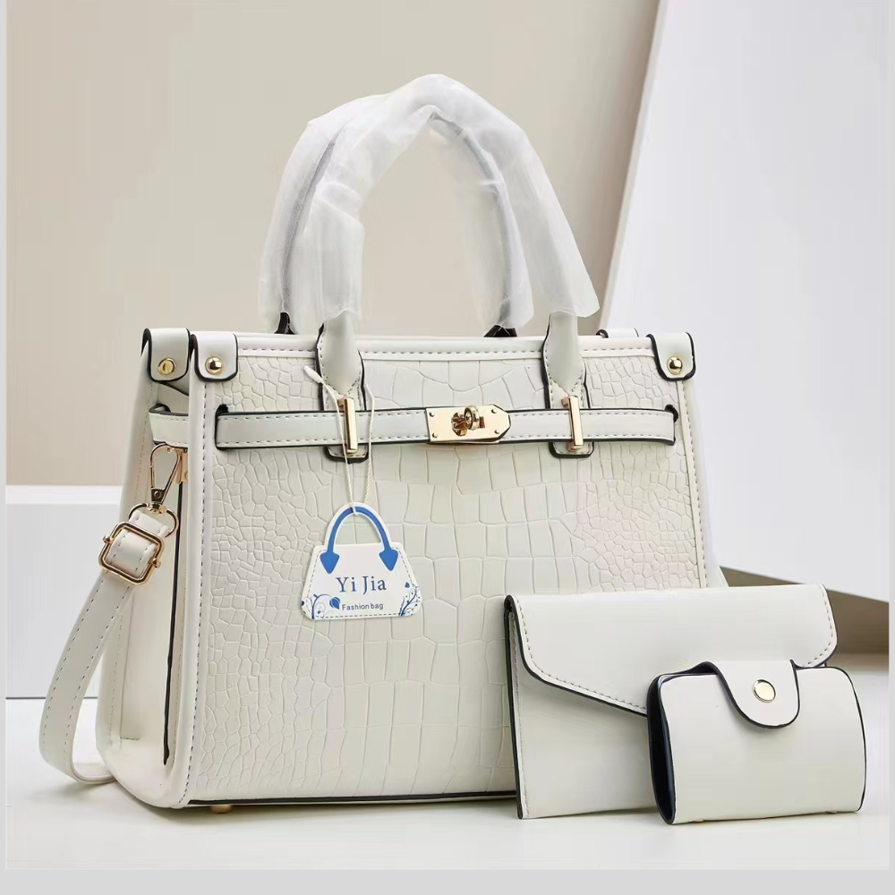 Stylish And Minimalist Macaron Three-piece Handbag