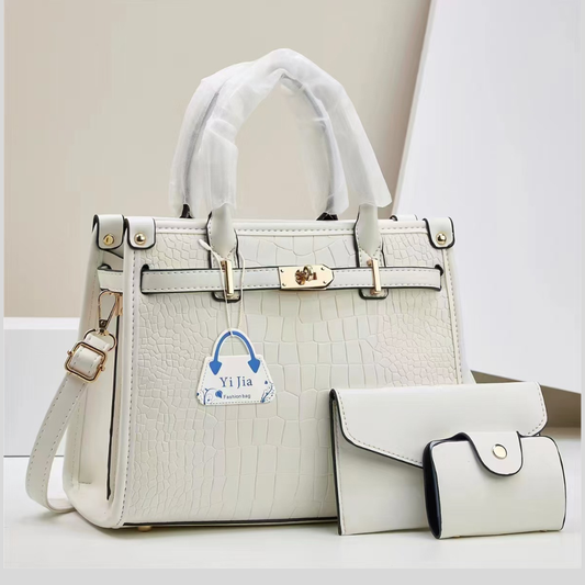 Stylish And Minimalist Macaron Three-piece Handbag