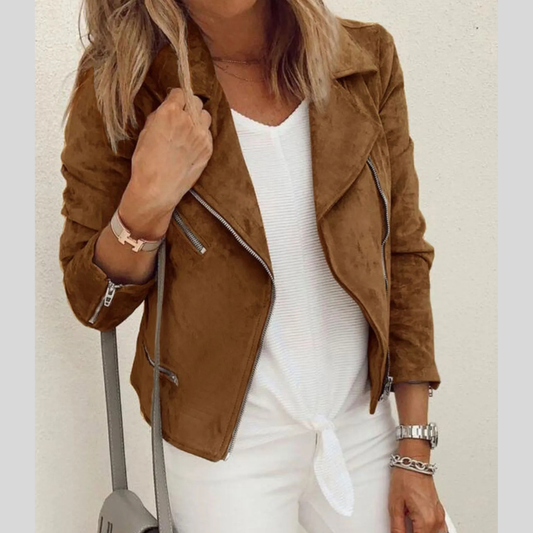 Long Sleeve Zip-Up Casual Jacket