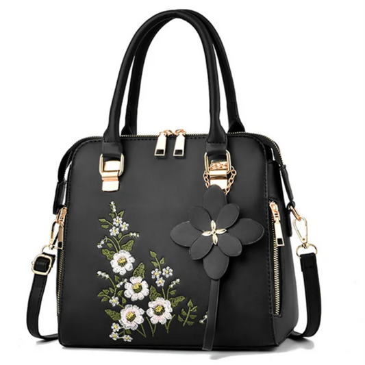 Fashion Flowers Embroidered Handbag Women Shoulder Messenger Bags