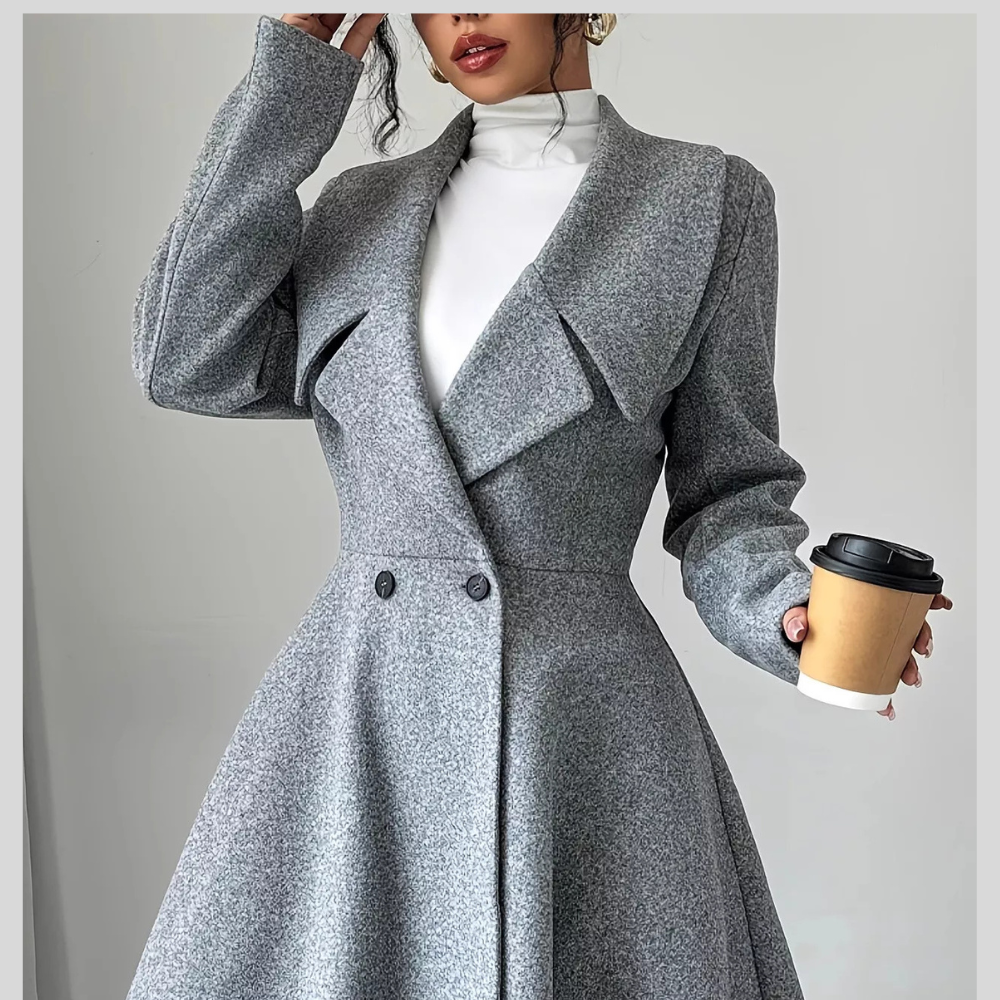 Double-Breasted Long Sleeve Outerwear