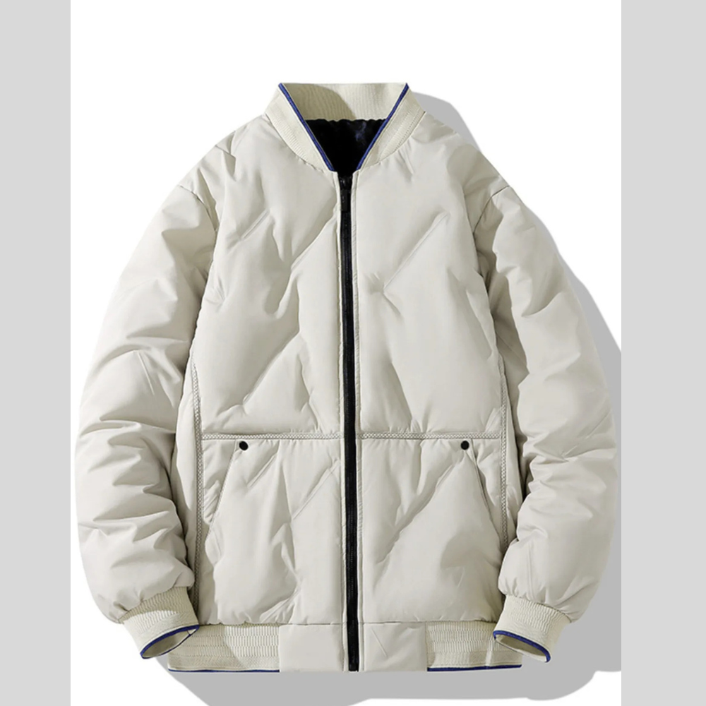 Men's Plus Size Quilted Zip Up Jacket