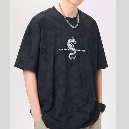 Men's Plus Size Round Neck Short Sleeve T-Shirt