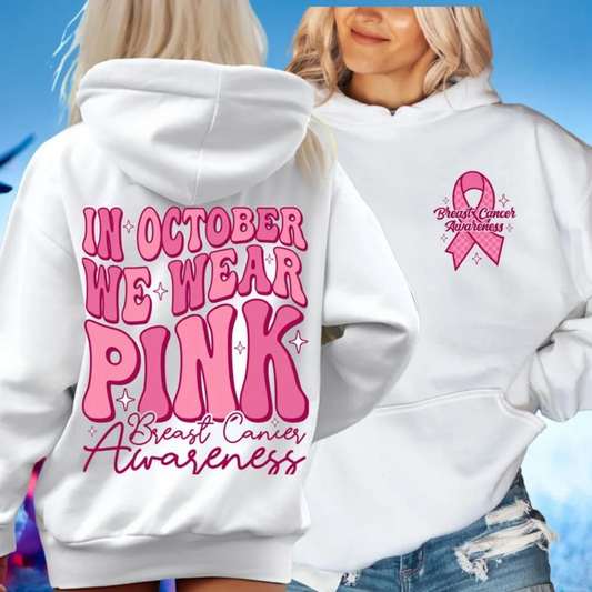 In October We Wear Breast Cancer Awareness Sweatshirt