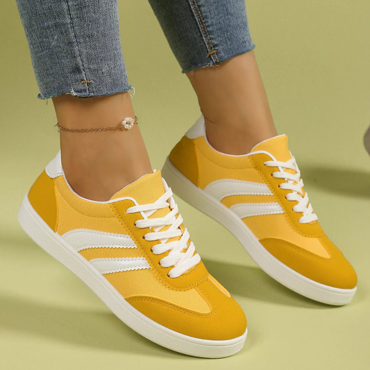 Casual Striped Flats Sneakers