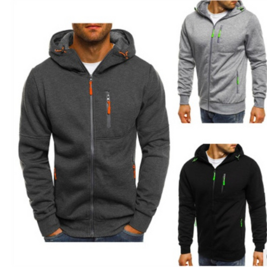 Men Hoodie Cotton Jacket