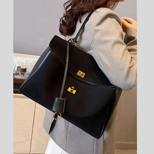 Faux Leather Everyday Shoulder Bag