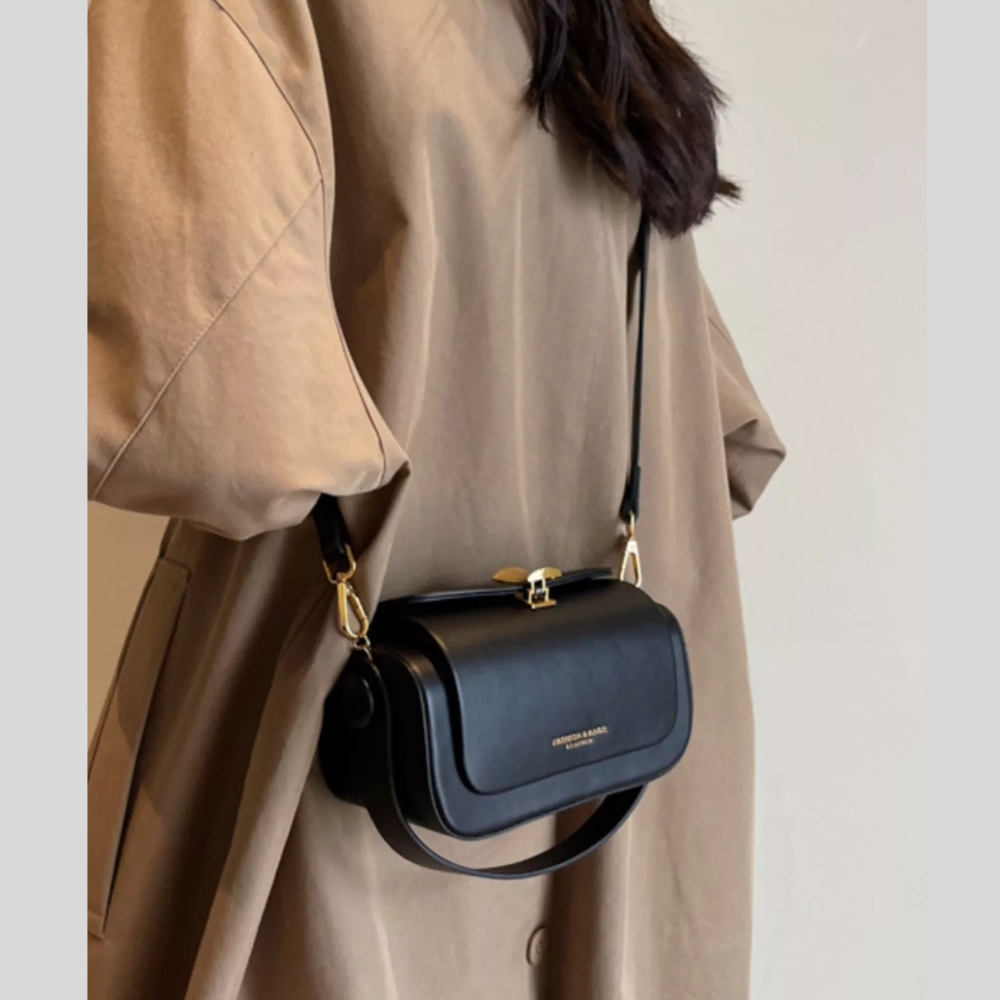 PU Leather Flap Crossbody Bag