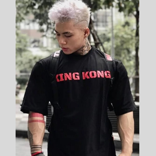 Men's Plus Size KING KONG Round Neck T-Shirt