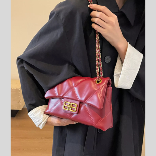 Quilted Flap Chain Crossbody Bag