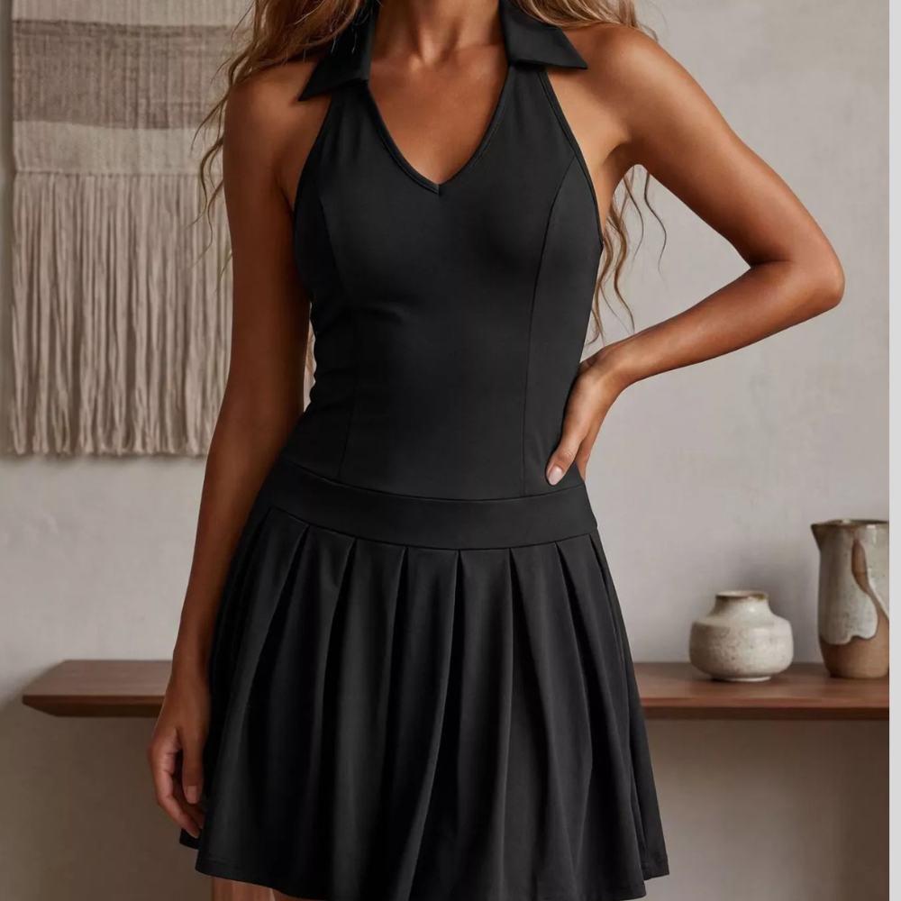 Sleeveless Pleated Active Dress