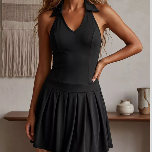 Sleeveless Pleated Active Dress