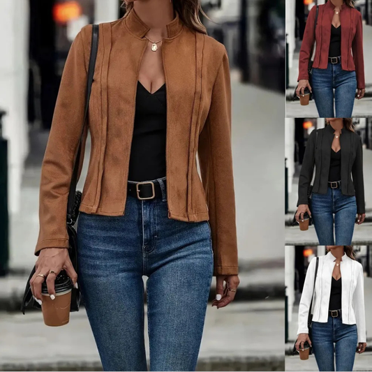 Winter Solid Color All-matching Cardigan Jacket Women