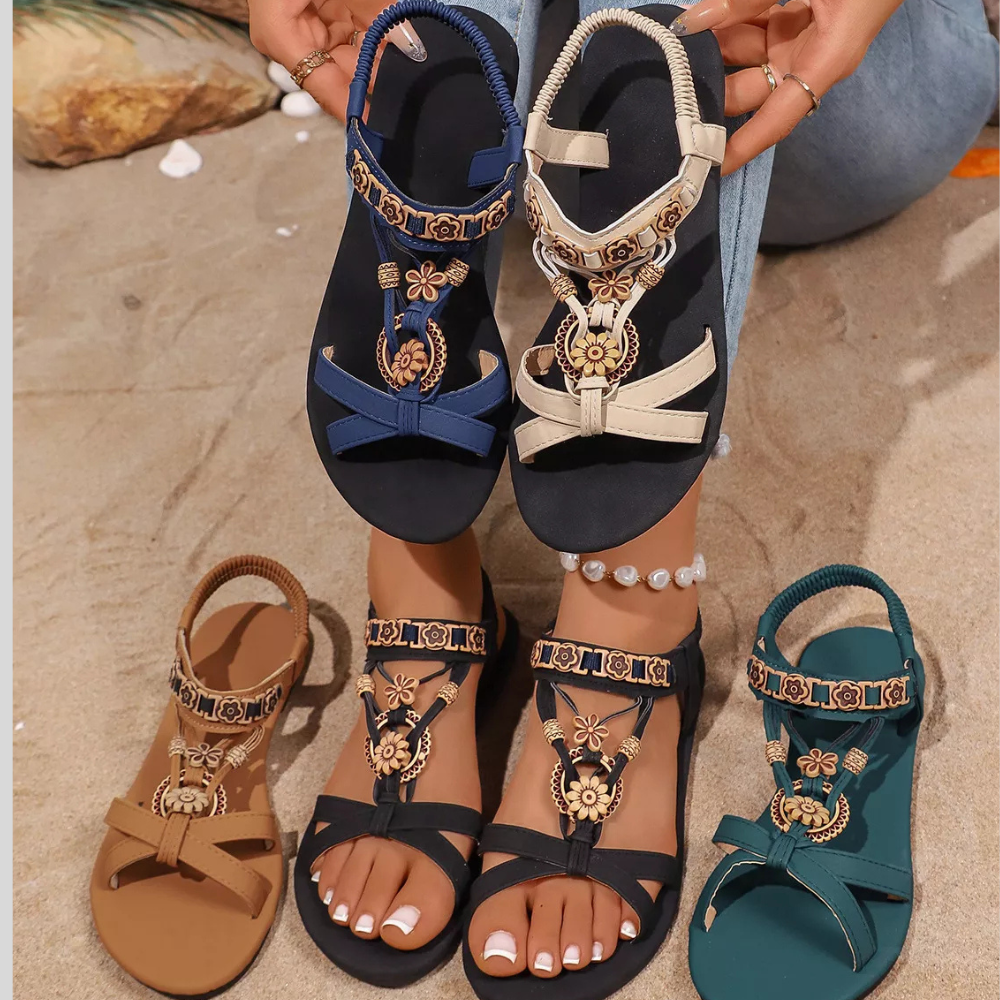 Comfortable Open Toe Slip-On Sandals
