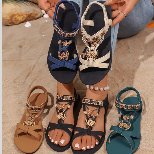 Comfortable Open Toe Slip-On Sandals