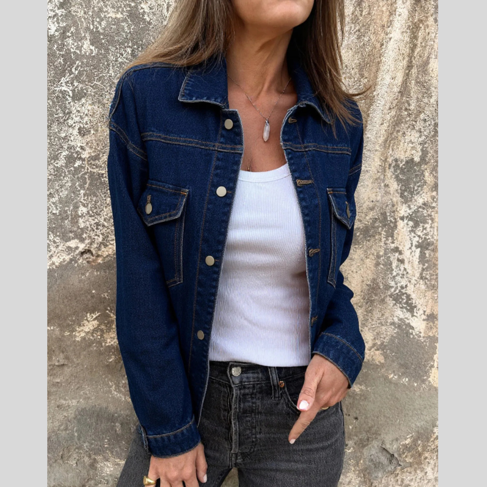 Stylish Long Sleeve Denim Jacket