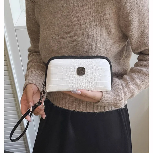 Hand-held Crystal Bamboo Pattern Exquisite Mobile Phone Bag