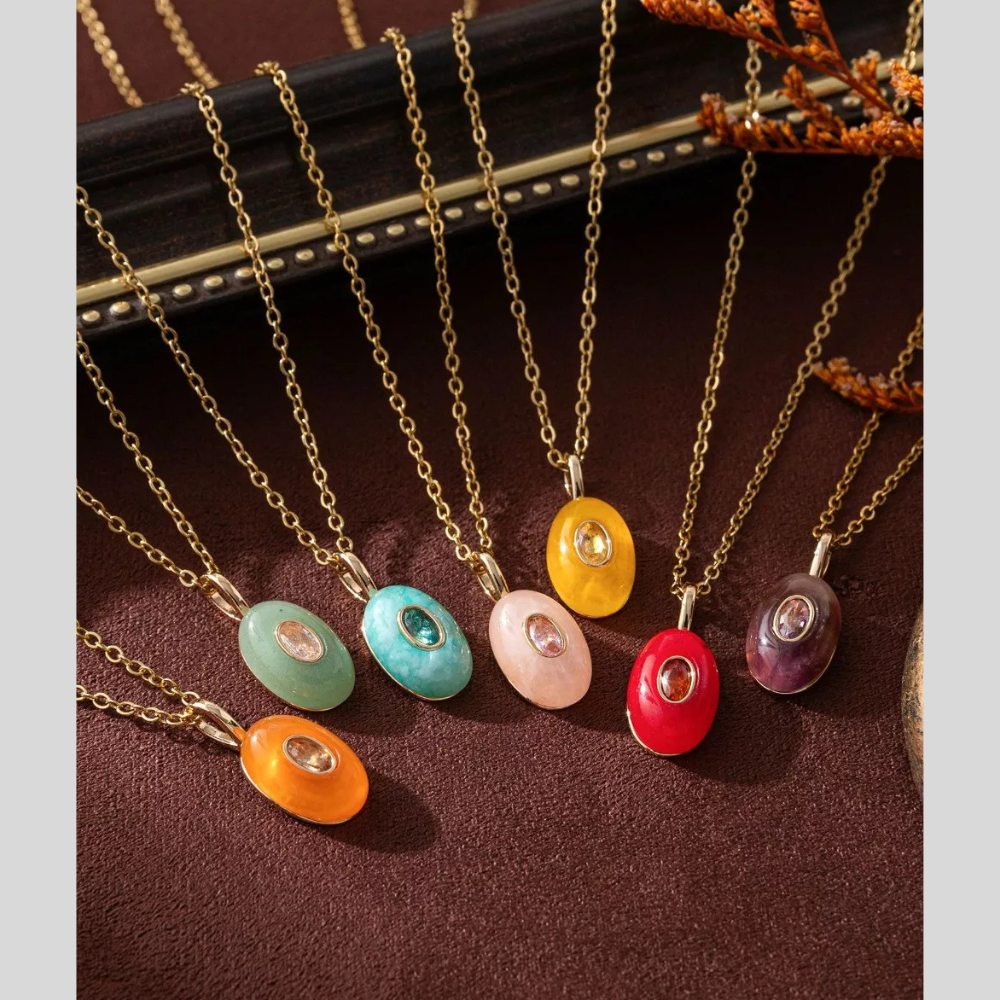 Natural Stone Pendant Necklace