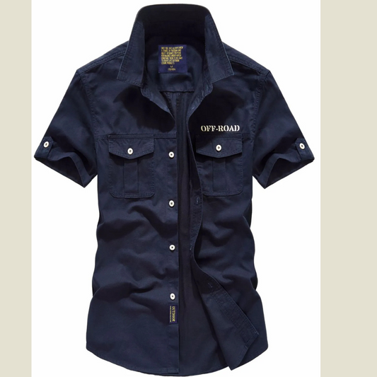 Men's Plus Size Button Up Short Sleeve Shirt